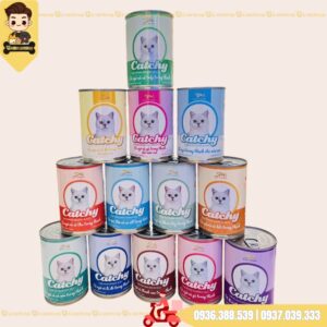Pate catchy lon 400g - 13 vị (mèo con +1k)
