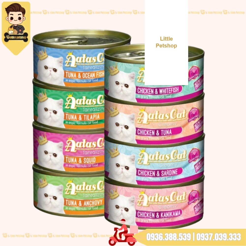 Pate Aatas lon 80gr 24 vị (18 vị thạch - 6 creamy)