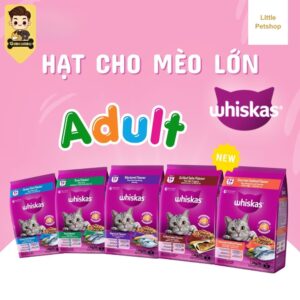 Whiskas Adult - túi 1.2 kg Vị cá thu/ cá ngừ/ cá biển/ cá basa/ hải sản