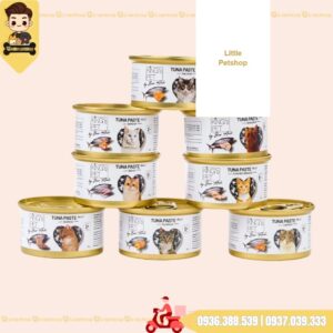 King's pet lon 80g Cá mú/Tôm/Diêm mạch (quinoa)/Cá hồi/Ức gà/Bí đỏ/Cà rốt/Mực ống