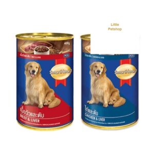 Pate Smartheart 400g*24 lon Bò, gan/Gà, gan/Gà xúc xích xông khói/Gà/Bò Hầm rau củ/Gà hầm rau củ/Cừu/Bò rau củ/Gà rau củ