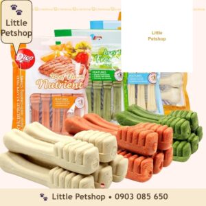 Xương Gặm Orgo Thùng 200 gói 90g-4 vị phô mai/sữa/bò/trà xanh