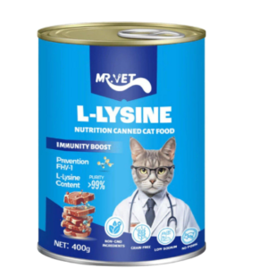 Pate mèo Mr.Vet 400g 8 Vị L-Lysine/ Omega 3/ Vitamin/Bone gà tôm/Glow gà, trứng/ Immune cá ngừ, cà rốt/ Digestion cá ngừ, cua/ Heart cá hồi, bí đỏ